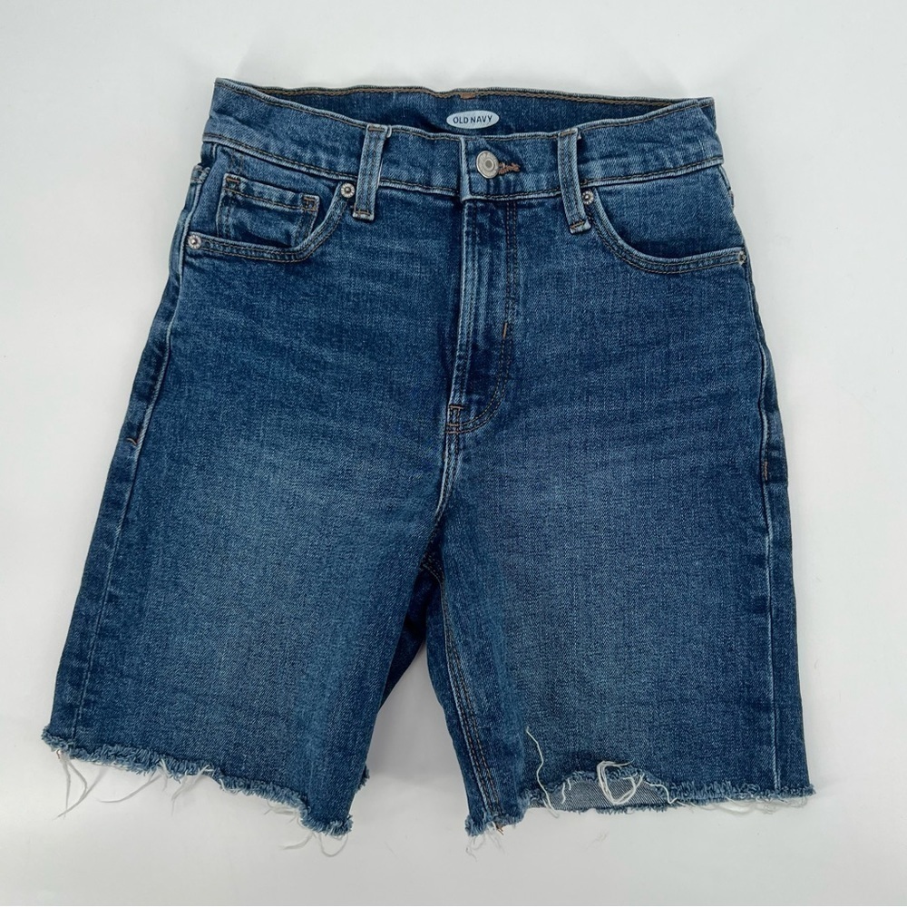 Old Navy Relax 7 Cut Off Bermuda Jean Shorts Size 24 Women’s